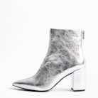 Bottines Glimmer - Bottes à talons argentées en cuir femme.