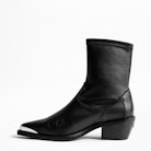 Erin Stretch ankle boots - Women's black stretch leather ankle boots.