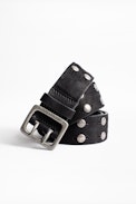 Marlon belt - Men’s black leather belt.