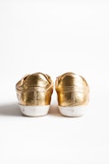 Sneakers Zadig Gold - Baskets basse dorées en cuir femme.