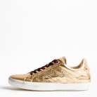 Sneakers Zadig Gold - Baskets basse dorées en cuir femme.