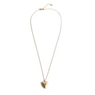 Cecilia necklace - Long gold-toned necklace with heart pendant.