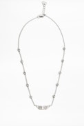 Mila Jane necklace - Iconic wings silver-toned rhinestone necklace.