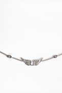 Bracelet Mila Jane - Bracelet argenté à strass, ailes iconiques.