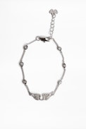 Bracelet Mila Jane - Bracelet argenté à strass, ailes iconiques.