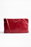 Uma Crush clutch bag - Women’s zipped leather clutch bag.