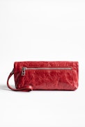 Rocky Crush wallet - Red crinkled leather wallet.