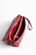 Rocky Crush wallet - Red crinkled leather wallet.