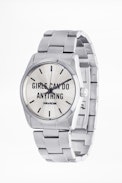 Timeless Girls Can Do Anything ZVT101 watch - Women’s silver-toned “GIRLS CAN DO ANYTHING” watch.