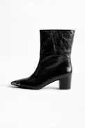 Bottines Dawn Crush - Bottines à talons en cuir.