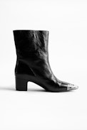 Bottines Dawn Crush - Bottines à talons en cuir.