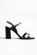 Sandalen Vogue - Ledersandalen mit Absatz.