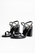 Sandalen Vogue - Ledersandalen mit Absatz.