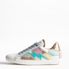 Sneakers Zadig Patch Flash - Baskets basses femme en cuir.