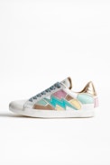Sneakers Zadig Patch Flash - Baskets basses femme en cuir.