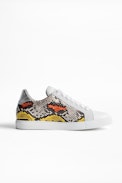 Sneakers ZV1747 Wild Print - Baskets basses femme en cuir.