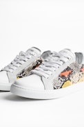 Sneakers ZV1747 Wild Print - Baskets basses femme en cuir.