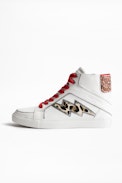 Sneakers ZV1747 High Flash Leo - Baskets hautes cuir femme.