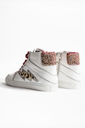 Sneakers ZV1747 High Flash Leo - Baskets hautes cuir femme.