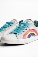 David Rainbow sneakers - Women’s leather low-top sneakers.