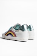 David Rainbow sneakers - Women’s leather low-top sneakers.