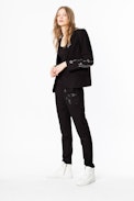 Veste Victor Strass - Veste noire femme agrémentée de strass.