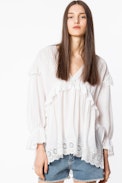 Top Tulin - Top blanc en dentelle.