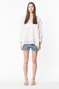 Top Tulin - Top blanc en dentelle.