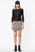 Justis Jac Leo skirt - Asymmetric leopard skirt.