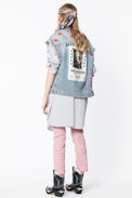 Bena Vignon jacket - Women's sleeveless denim jacket.