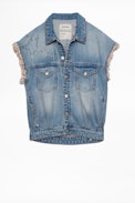 Bena Vignon jacket - Women's sleeveless denim jacket.
