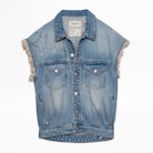 Bena Vignon jacket - Women's sleeveless denim jacket.