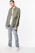 Tacklo Mary Jacket - Men’s khaki jacket with embroidery on back