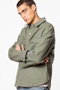 Tacklo Mary Jacket - Men’s khaki jacket with embroidery on back
