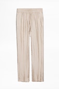 Pantalon Soie Poeme Jac leo - Pantalon pattes d'éléphant en soie.