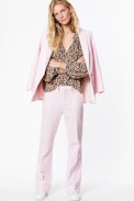 Pistol Jac Leo pants - Women’s pink flared pants.