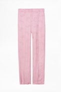 Pantalon Pomelo Jac - Pantalon rose femme bandes latérales.