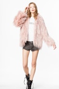 Manteau Fridy - Manteau fausse fourrure femme.