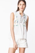 Tilda Voile Top - Women’s white blouse.