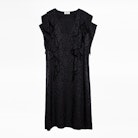 Robe Soie Rivel Jac Leo - Robe noire femme en soie jacquard.