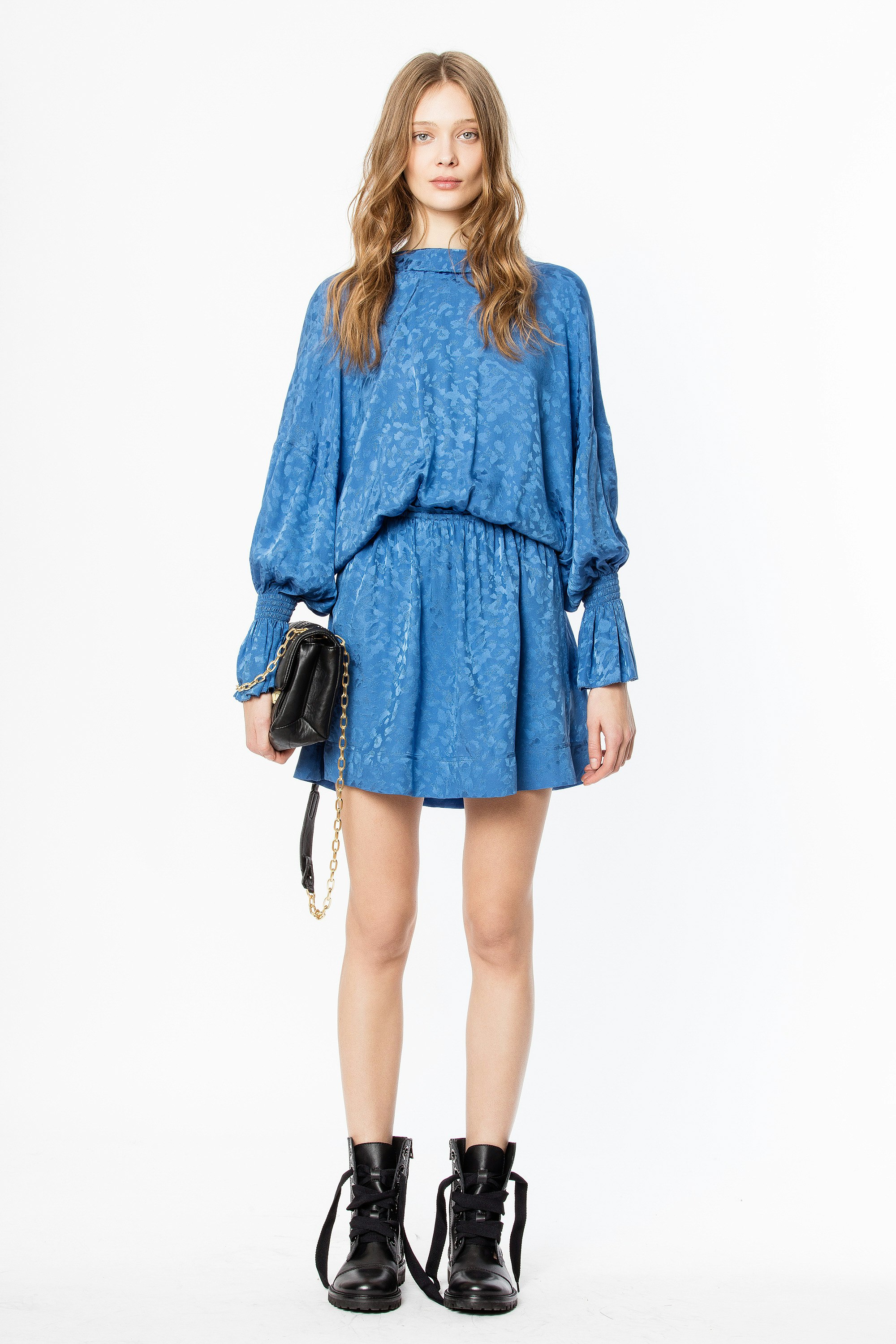 robe leopard bleu