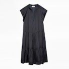 Rito Satin dress - Women’s black Japanese satin dress.