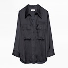 Toast Satin shirt - Women’s black satin shirt.