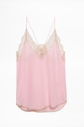 Caraco Silk Christy - Pink silk camisole.