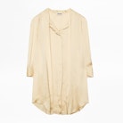 Chemise Touch Satin - Pink satin shirt.