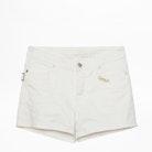 Bays Denim Shorts - White denim shorts.