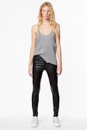 Jossy tank top - Women’s merino wool asymmetric tank top.