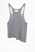 Jossy tank top - Women’s merino wool asymmetric tank top.