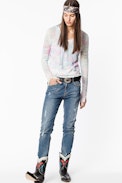 Pull Delvy Co Splash - Pull femme multicolore.