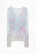 Pull Delvy Co Splash - Pull femme multicolore.